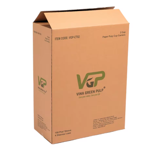 Caja de cartón extra grande corrugada a mano barata, bolsos aislados, logotipo personalizado, envío móvil hecho en Vina Green Pack Vietnam - Product Image 6