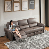 Elektrisches Smart-Möbelstück Multifunktionales Leder-Relaxsofa Modernes Design Ausziehbar Einzelner Liegesessel Wohnzimmer