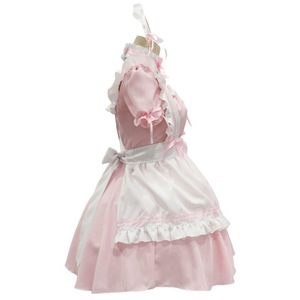 Yi Xiaoyi Conjunto de Vestido de Sirvienta Lolita Rosa con Delantal y Diadema, Disfraz de Cosplay - Product Image 2