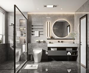 Espejo de Maquillaje Vintage de Vidrio para <span class=keywords><strong>Baño</strong></span> con Mesa y Silla, Combinación de Lavabo y <span class=keywords><strong>Mueble</strong></span> para <span class=keywords><strong>Baño</strong></span> - Product Image 5