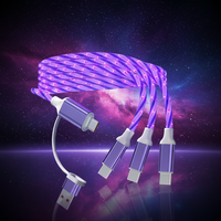 Cable de Carga para Teléfono Móvil USB 2.0 Tipo-C con Luz LED Intermitente, Material de PVC, Modelo YP-067