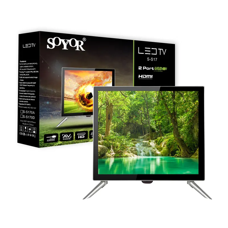 Cheap price wholesale Mini LCD TV 15 17 19 20 inch portable TV 12V DC LED TV for home