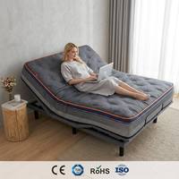 Cadre de lit électrique multifonctionnel réglable et pliable sur mesure, structure en fer métallique stable et durable pour chambre à coucher et appartement