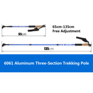 Bâtons de trekking en aluminium de qualité aéronautique, paire de bâtons de <span class=keywords><strong>marche</strong></span> <span class=keywords><strong>nordique</strong></span> antichocs télescopiques pour la randonnée - Product Image 4