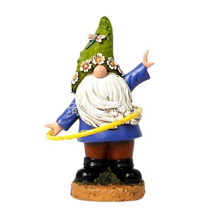 Figura decorativa de duende con aro de hula luminoso para jardín, adorno decorativo para patio de villa, regalo. - Product Image 1