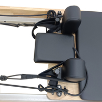 Massives Eichenholz Pilates Reformer Gerät – Kommerzielle Studio-Qualität Yoga Core Trainingsliege mit hochpräzisem Gleitmechanismus, tragbar und verstellbar
