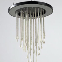 Lustre LED moderne personnalisé pour bar et restaurant, lumière d'ambiance à changement de couleur, luminaires suspendus décoratifs uniques en corde plastique
