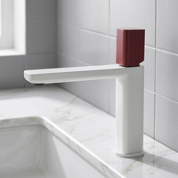 Robinet de lavabo en laiton de l'usine du Guangdong, mitigeur eau chaude et froide, à poser sur le comptoir, pour salle de bain, logo personnalisé