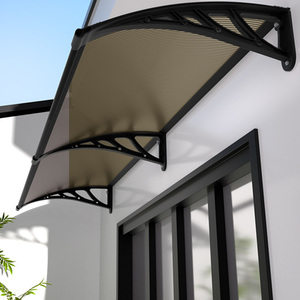 <span class=keywords><strong>Toldo</strong></span> Curvo de Policarbonato, Fijo, Montado en Pared, para Puerta o Ventana, Protección contra Lluvia y Rayos UV, Cubierta Exterior Transparente, Diseño Moderno - Product Image 2