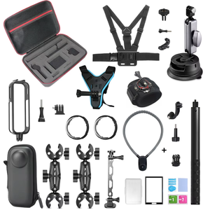 Kit de Grabación de Video en Primera Persona para Insta360 X5 X4 X3 GoPro con Soporte para Casco de Moto, Palo Selfie y Soporte para Bicicleta - Product Image 1