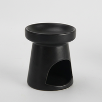 Brûleur d'encens en céramique minimaliste noir mat et blanc, diffuseur d'huiles essentielles de luxe pour la maison, parfum d'ambiance pour la méditation et la décoration zen