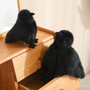 Peluche Realistico di Corvo Nero, Morbido Giocattolo a Forma di Uccello per Regalo di Compleanno - Product Image 4