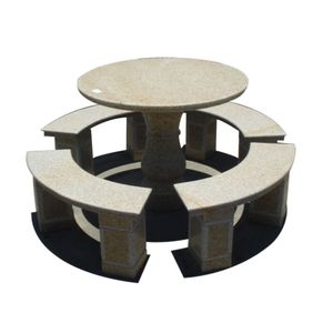 Mesa y sillas <span class=keywords><strong>de</strong></span> granito <span class=keywords><strong>de</strong></span> <span class=keywords><strong>piedra</strong></span> para <span class=keywords><strong>jardín</strong></span> al aire libre, gran oferta - Product Image 5