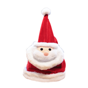 Chapeau de Père Noël en peluche super doux personnalisé à succès, vente en gros, chapeau de renne lumineux de Noël avec LED et musique - Product Image 1