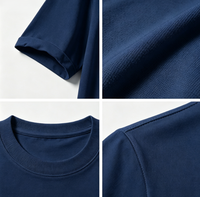 Kaos Oblong 260GSM Heavyweight Drop Shoulder 100% Katun, Fit Longgar, Lengan Pendek, Polos untuk Sablon Custom Grosir
