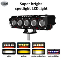 Feux de route LED LKT 5 yeux pour voiture et moto, projecteurs 5smd 30w 12-24v, barre lumineuse de travail LED, puce 3570, feux antibrouillard, accessoires pour voiture et moto