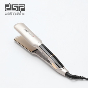 เครื่องหนีบผม Dsp ขนาด 38 มม. พร้อมหน้าจอแสดงอุณหภูมิ สีเทาเบจ สไตล์ซาลอน - Product Image 4