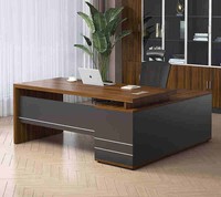 Bureau de direction SimpleModern avec armoire latérale, combinaison bureau et chaise pour manager et superviseur