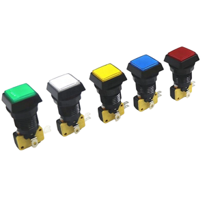 Interruptores de Botón Pulsador Iluminados con LED de 12V/5V de Alta Calidad, 32*32mm, Plano Inclinado - Product Image 1