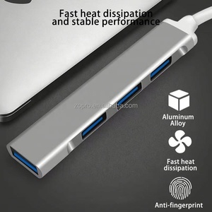 USB Hub 3.0 USB 3.0 HubB 4 Ports Multi-USB Splitter Adapter Aluminum Alloy Suitable Macbook for PC <b>Computer</b> <b>Accessories</b> - Product Image 6