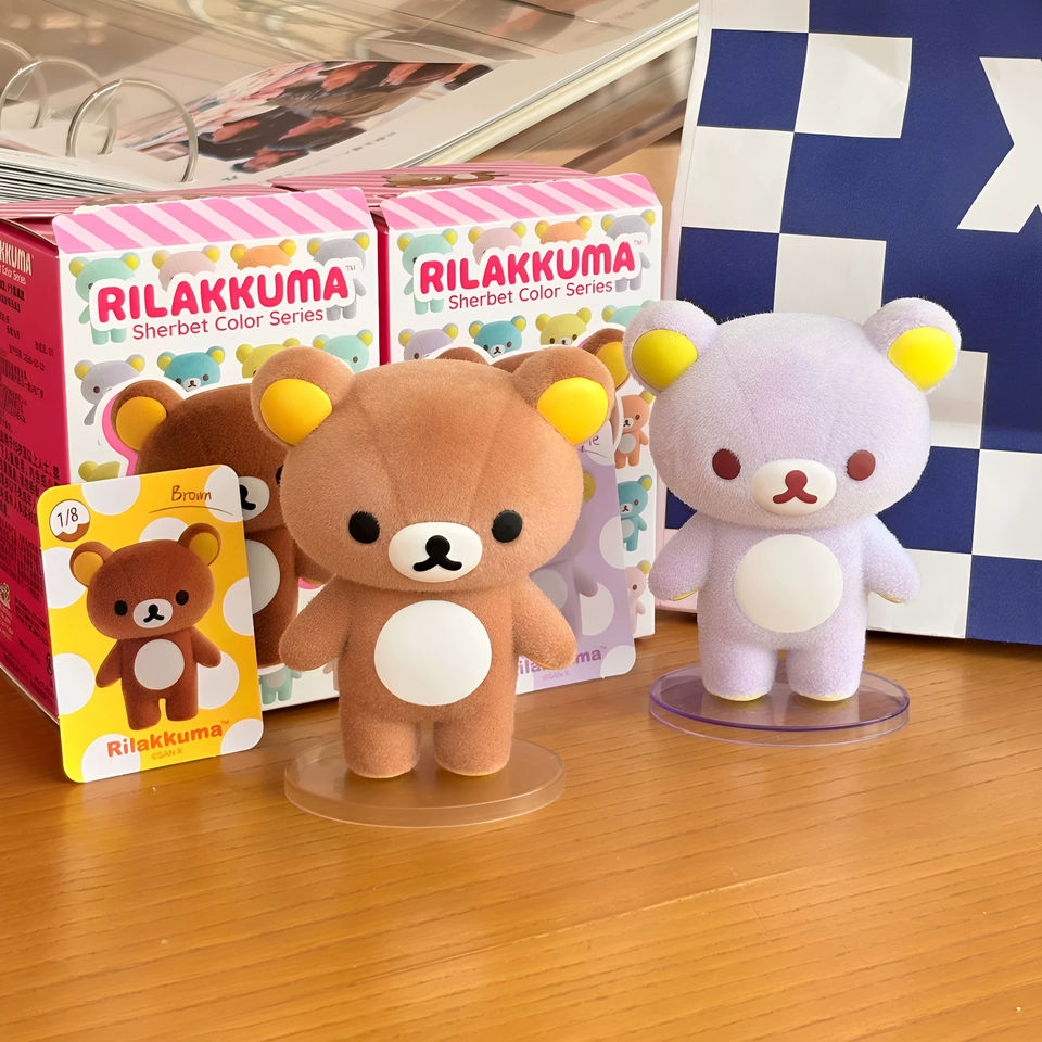 Authentic X11 Sherbet Color Series Cute Bear Flocked Blind Box With ...