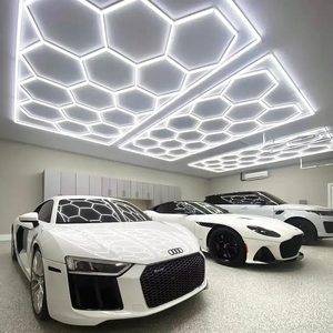 Usine Offre Spéciale nid d'abeille LED lumière garage <span class=keywords><strong>plafond</strong></span> travail lumière lavage de <span class=keywords><strong>voiture</strong></span> réparation détaillant décoratif hexagonal travail lumière - Product Image 1
