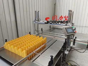 Solidpack Fabriek Prijs Volautomatische Plastic Fles Auto Producten Industrie Motor Olie Vulmachine