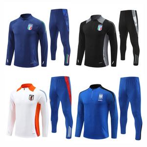 2425 Yetişkin Uzun Kollu Yarım Fermuarlı File Antrenman Takımı Futbol Forması Paris Portekiz Chelsea İspanya için - Product Image 1