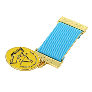 Distintivo in massoneria con spilla in massoneria con riconoscimento personalizzato per medaglie con spilla in smalto morbido placcato in oro - Product Image 5