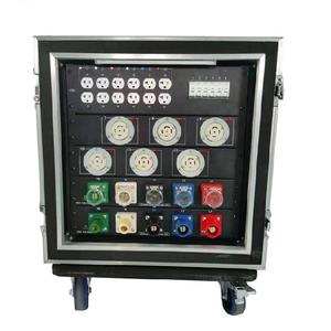 Equipo de Distribución de Energía de Madera Contrachapada con Interruptor Francés de Bloqueo Giratorio de 12 Vías, Trifásico, Nema L21-30, con Camlock de 400A y 220V - Product Image 2