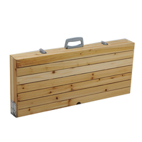 Table pliante de pique-nique en bois portable moderne avec 4 sièges CNLF pour meubles de chambre à coucher à usage extérieur et intérieur