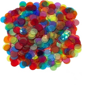 Monete Trasparenti Colorate in Plastica 19mm 25mm per Giochi Educativi Bambini 4-6 Anni Uso Interno Confezionate Vendita Calda - Product Image 3