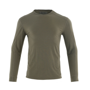 Kemeja lengan panjang <span class=keywords><strong>Merino</strong></span> pria, wol termal leher Crew - Product Image 1
