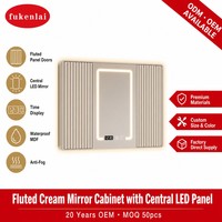 Armoire de toilette murale intelligente à LED avec capteur premium et affichage de l'heure