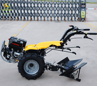 Ruedas profesionales de 500 - 10 pulgadas Tractor agrícola para caminar Sistema de transmisión de engranaje completo 4 modelos Opciones Cultivador giratorio