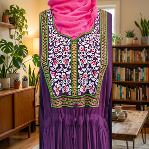 High Quality Cotton <b>Kaftan</b> Dress Women Girls Floral Printed Casual Beach Wear Traditional Muslim Style <b>Plus</b> <b>Size</b> Ethnic Clothing - Product Image 2
