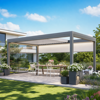 Bioklimatische Maßgefertigte Motorisierte Aluminium-Pulverbeschichtete Einziehbare Pergola Moderne Umweltfreundliche Balkon- und Gartenpergola Wasserdicht UV-Beständig