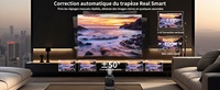 Projecteur portable 4K HD 1080P à courte focale, système Android 14 intelligent, WiFi 6, correction trapézoïdale et mise au point automatique, modèle 2026, le plus vendu pour le cinéma à domicile