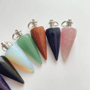 Pendentif pendule en cristal à point unique en pierre d'énergie de guérison naturelle - Product Image 3