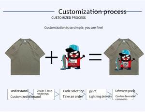 Áo thun cotton 100% ngoại cỡ, in logo tùy chỉnh, chất liệu dày dặn, dành cho nam và nữ, thiết kế thời trang in họa tiết dành cho cả hai giới tính - Product Image 5