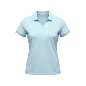 Polo en <span class=keywords><strong>coton</strong></span> et élasthanne de qualité supérieure pour femmes, personnalisable en gros, 95% <span class=keywords><strong>coton</strong></span>, 5% élasthanne, coupe ajustée, respirant, pour le golf, le tennis, ou en tenue décontractée - Product Image 1