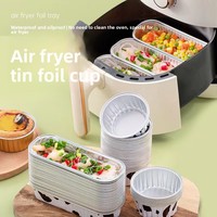 Moule à pain miniature jetable de 200 ml en aluminium, ramequins, gobelet à gâteau avec couvercle en aluminium, PET, résistant au four, qualité alimentaire