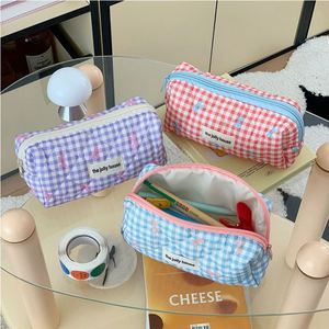 Fashion Multiple Colour Stationary Pencil Cases Cotton Soft Stationery <b>Box</b> Pencil Case Quilted Travel Toiletry Bag With Zipper - Product Image 5