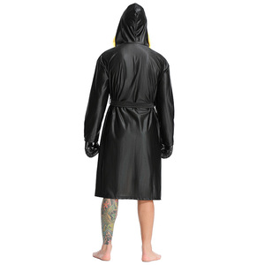 Disfraz de Halloween para Hombre Adulto XJ, Traje de Boxeador, Chaqueta con Capucha Negra, Pantalones Cortos Deportivos - Product Image 2