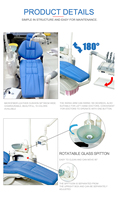 Équipement médical de haute qualité pour les salles de clinique avec alimentation électrique rotative en métal-plastique - Fauteuil dentaire Foshan en promotion