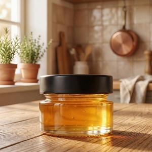 Pot en verre transparent à large ouverture de 50 ml, 58 mm, idéal pour le miel, le caviar, les sauces et les cosmétiques. - Product Image 5