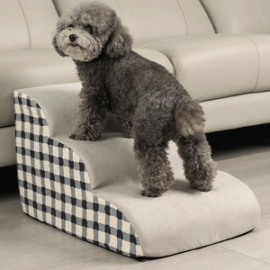 Modern Rounded <strong>Corner</strong> Pet Staircase &amp; <strong>Bed</strong> Ramp for Elderly <strong>Dogs</strong> Easy-to-Clean Detachable Anti-Slip Collapsible <strong>Dog</strong> Staircase - Product Image 2