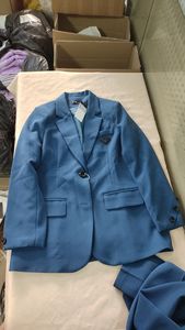 Completo da Donna <span class=keywords><strong>Taglie</strong></span> <span class=keywords><strong>Forti</strong></span> S-3XL Giacca e Pantaloni 2 Pezzi Tailleur Professionale da Ufficio a Maniche Lunghe <span class=keywords><strong>Pantalone</strong></span> Formale - Product Image 3