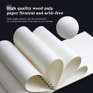 Panwenbo A3 <span class=keywords><strong>A4</strong></span> A5 24 <span class=keywords><strong>fogli</strong></span> 180gsm pittura ad acquerello a freddo senza acido carta tampone libro acquerello rilegato a spirale - Product Image 3