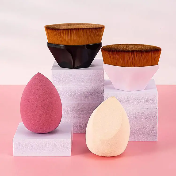 Liquidificador Para Pó De Rosto Liquidificador Maquiagem Esponja De Beleza Com Fundação Ultra Macia Maquiagem Brush Suit Beauty Egg Set